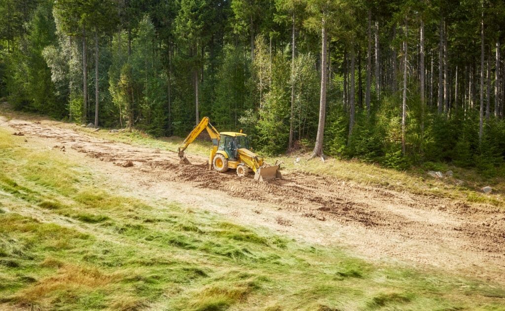Obra de terraplenagem no Brasil