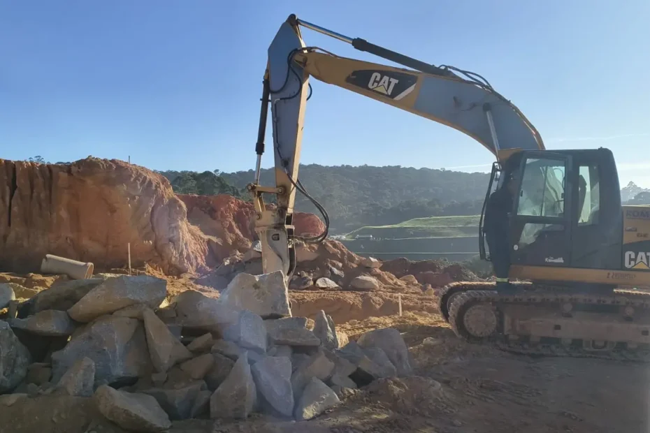 Tipos de ponteiros para rompedor e como funciona a quebra de concreto em obras 1 rompedor hidraulico